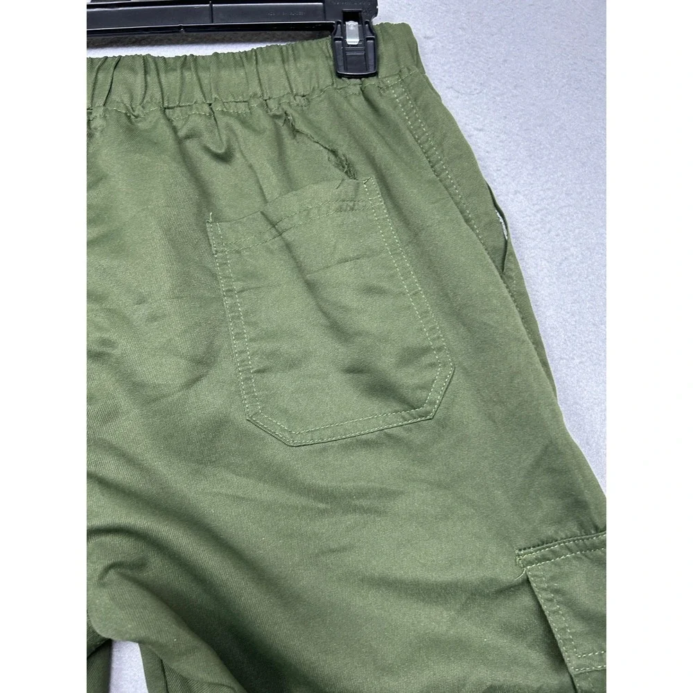 HK Cargo Pants 100% Polyester Olive Green XL Mens